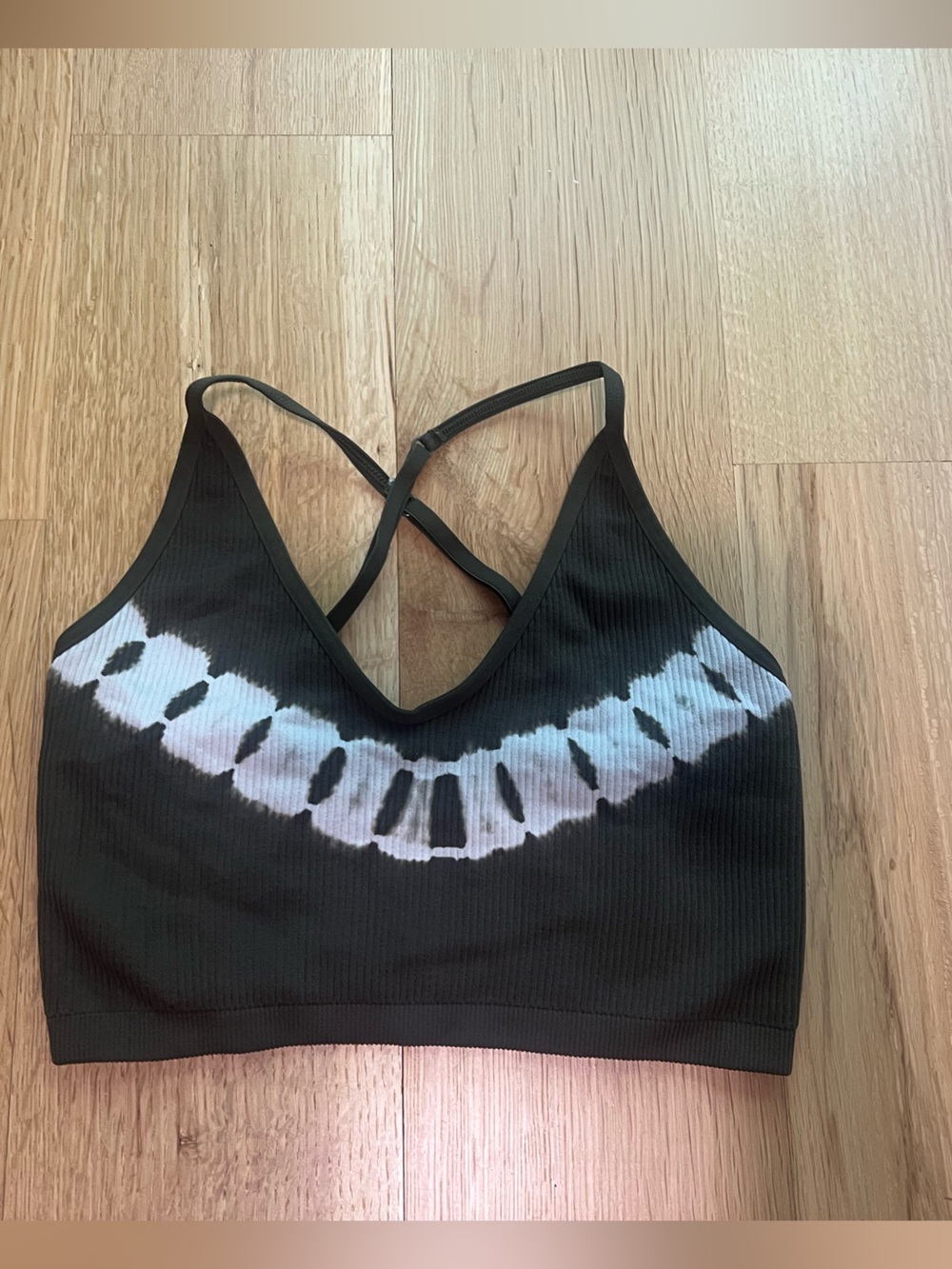 Green Tie-Dye  Bralette Crop Top